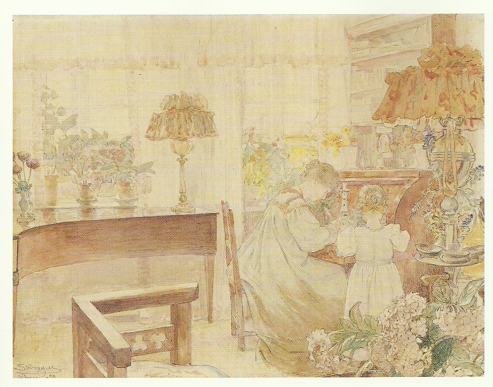 Peter Severin Kroyer marie og vibeke kroyer ved chatollet i hjemmet ved skagen plantage